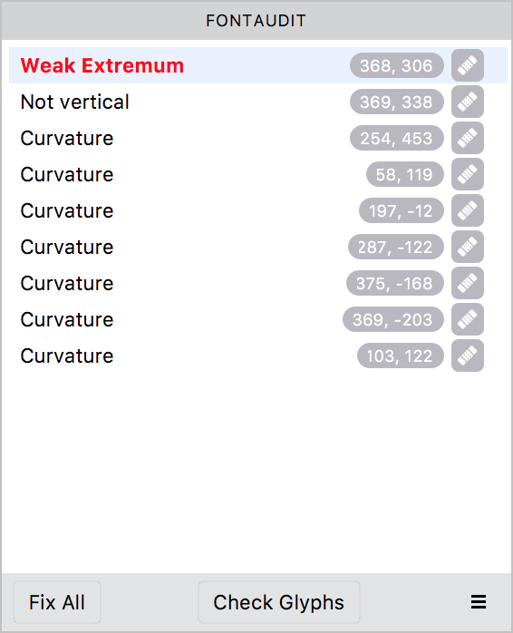 fontaudit in fontlab studio 5.2