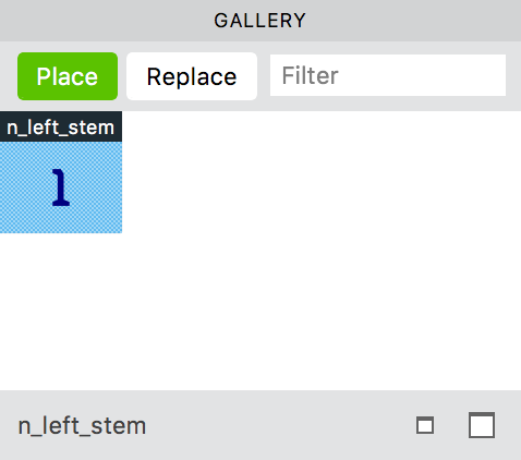 Gallery panel showing “n_left_stem”