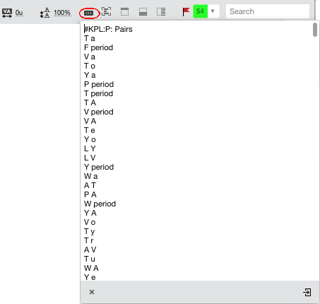 Pairs And Phrases Panel Fontlab Vi Help