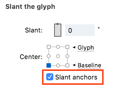 Slant action with slanting anchors