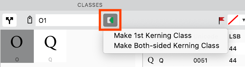 Convert one-sided kerning class to both-sided in Classes panel