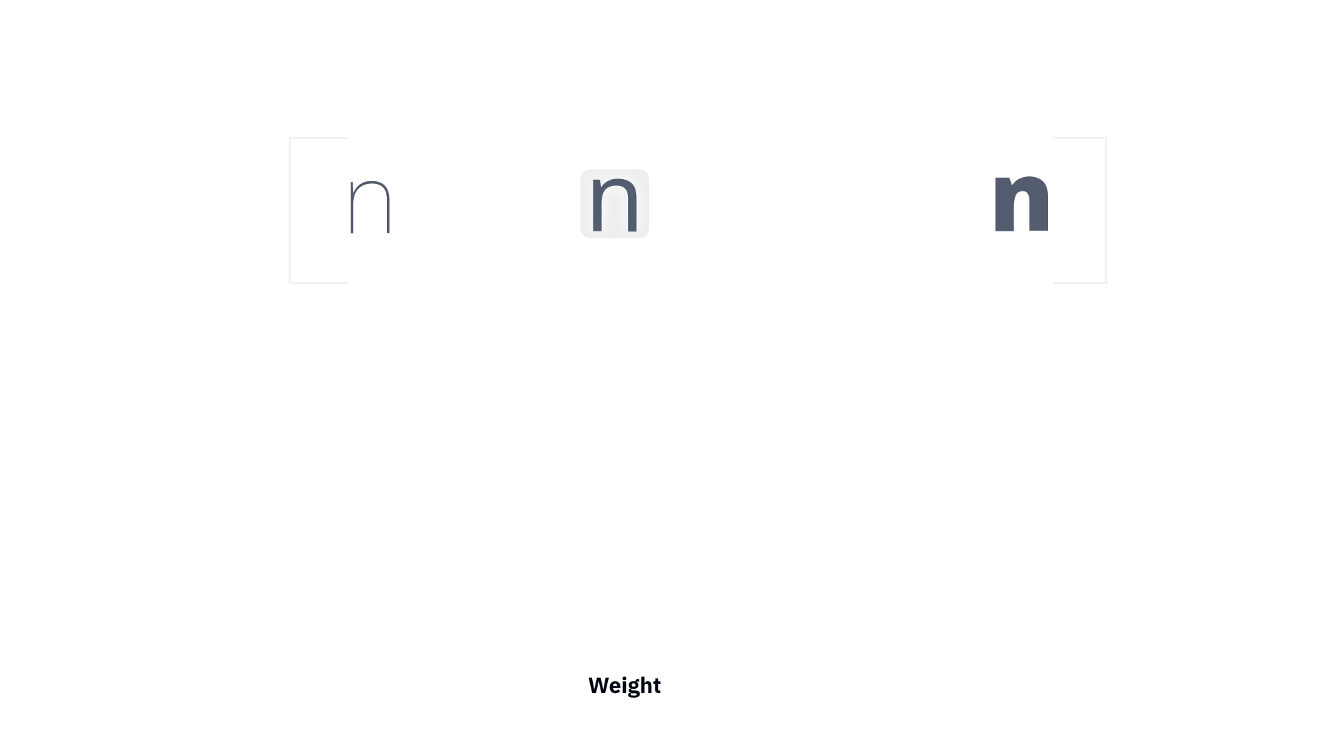 Weight design axis with three masters