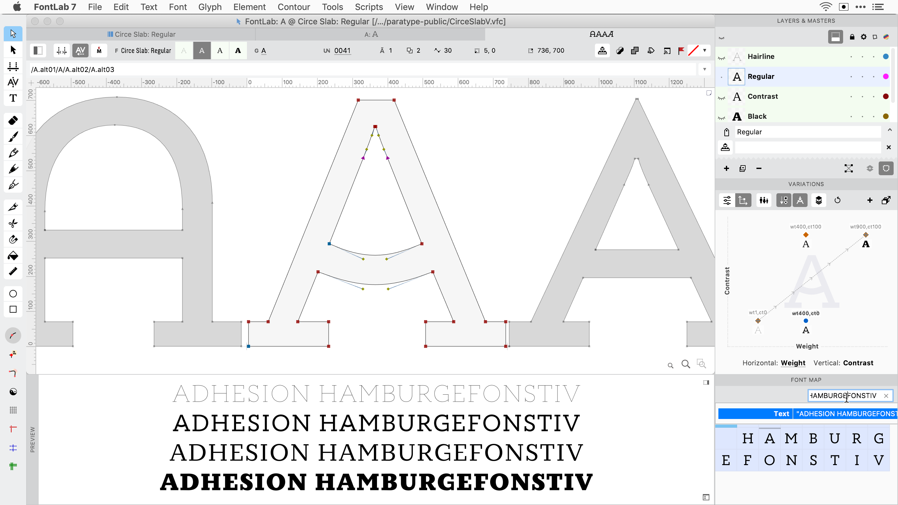 fontlab studio change descender guides