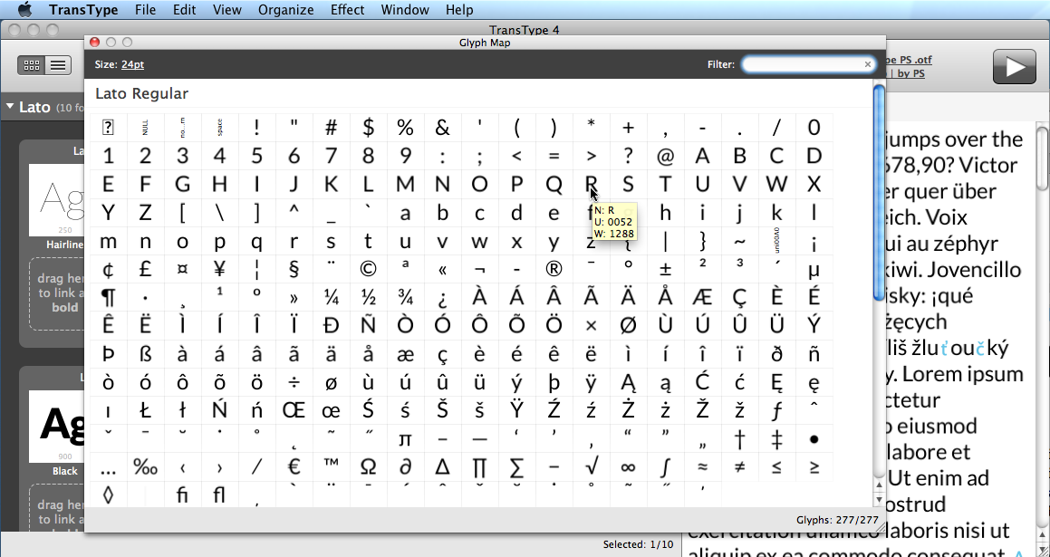 transtype 4 mac serial lookup